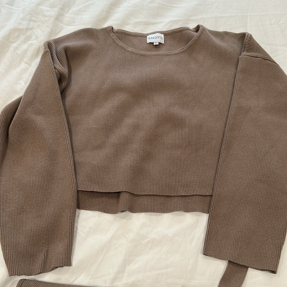Revolve SNDYS Cece knit skirt and crop top - Picture 4 of 12